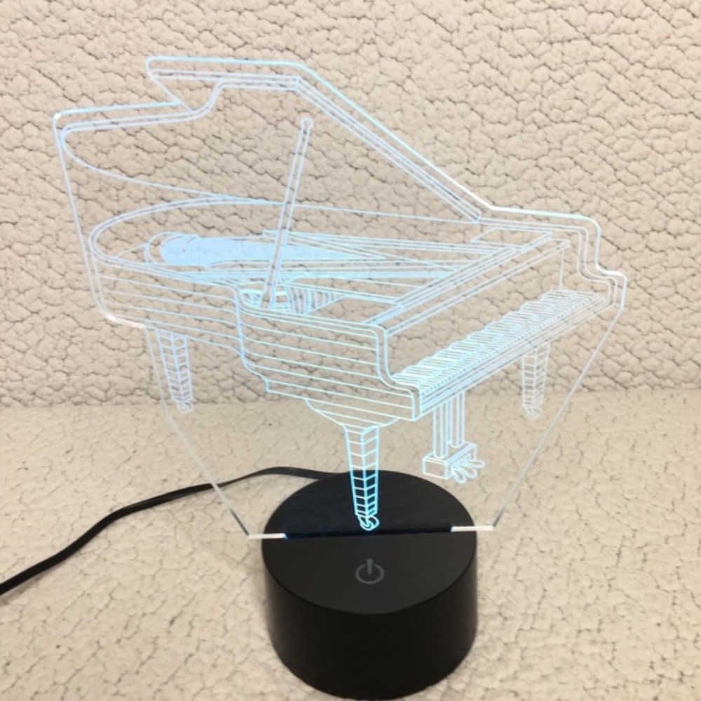 3D LED Light Grand Piano Color Changing NightLight